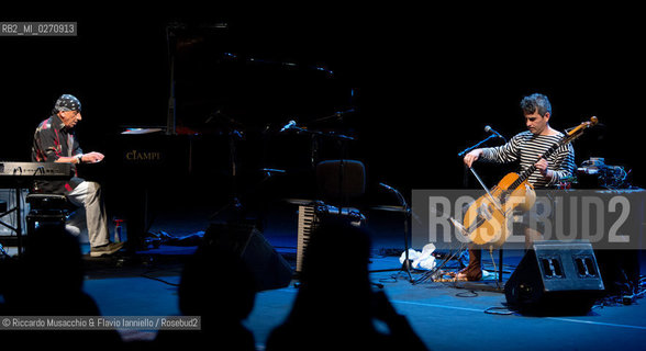 Rome, Auditorium Music Park Mar 02 2013.Antonello Salis: accordion, piano.Paolo Angeli sardinian guitar. ©Riccardo Musacchio & Flavio Ianniello/Rosebud2