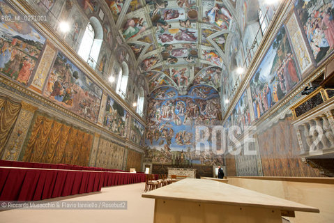 Città del Vaticano 09 03 2013.Visita nella Cappella Sistina in attesa del Conclave. ©Riccardo Musacchio & Flavio Ianniello/Rosebud2