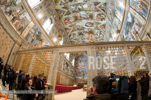 Città del Vaticano 09 03 2013.Visita nella Cappella Sistina in attesa del Conclave. ©Riccardo Musacchio & Flavio Ianniello/Rosebud2