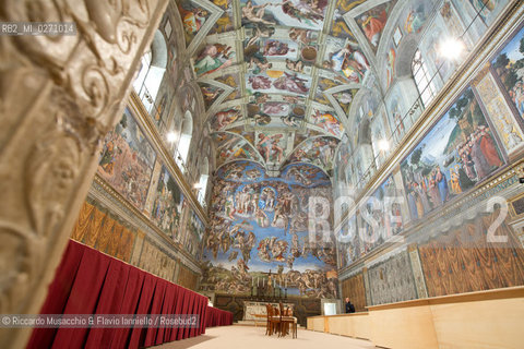 Città del Vaticano 09 03 2013.Visita nella Cappella Sistina in attesa del Conclave. ©Riccardo Musacchio & Flavio Ianniello/Rosebud2