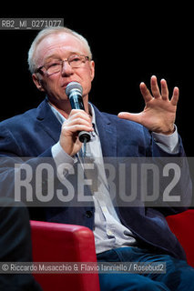 Rome, Auditorium Music Park Mar 10 2013.Libri come. Festa del Libro e della Lettura, anteprima.Israeli author David Grossman Caduto fuori dal tempo .conversation with Marino Sinibaldi..reading of Alvia Reale and Graziano Piazza. ©Riccardo Musacchio & Flavio Ianniello/Rosebud2