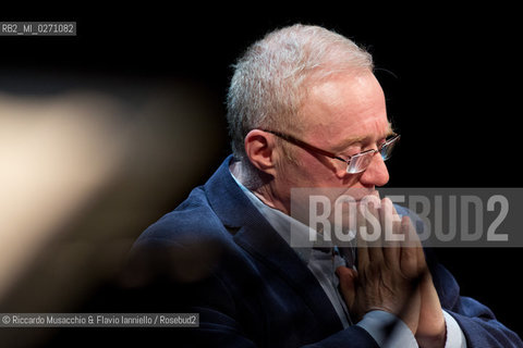 Rome, Auditorium Music Park Mar 10 2013.Libri come. Festa del Libro e della Lettura, anteprima.Israeli author David Grossman Caduto fuori dal tempo .conversation with Marino Sinibaldi..reading of Alvia Reale and Graziano Piazza. ©Riccardo Musacchio & Flavio Ianniello/Rosebud2