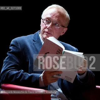 Rome, Auditorium Music Park Mar 10 2013.Libri come. Festa del Libro e della Lettura, anteprima.Israeli author David Grossman Caduto fuori dal tempo .conversation with Marino Sinibaldi..reading of Alvia Reale and Graziano Piazza. ©Riccardo Musacchio & Flavio Ianniello/Rosebud2