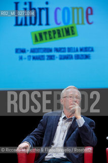 Rome, Auditorium Music Park Mar 10 2013.Libri come. Festa del Libro e della Lettura, anteprima.Israeli author David Grossman Caduto fuori dal tempo .conversation with Marino Sinibaldi..reading of Alvia Reale and Graziano Piazza. ©Riccardo Musacchio & Flavio Ianniello/Rosebud2