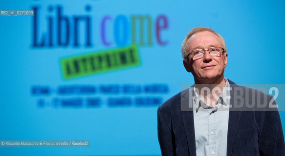 Rome, Auditorium Music Park Mar 10 2013.Libri come. Festa del Libro e della Lettura, anteprima.Israeli author David Grossman Caduto fuori dal tempo .conversation with Marino Sinibaldi..reading of Alvia Reale and Graziano Piazza. ©Riccardo Musacchio & Flavio Ianniello/Rosebud2