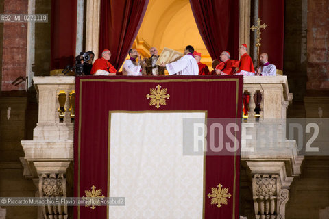 Vatican City, Italy - March 13 2013. Cardinal Jorge Mario Bergoglio, archbishop of Buenos Aires, elected as Pope Francesco.  ©Riccardo Musacchio & Flavio Ianniello/Rosebud2