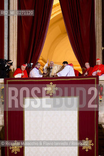 Vatican City, Italy - March 13 2013. Cardinal Jorge Mario Bergoglio, archbishop of Buenos Aires, elected as Pope Francesco.  ©Riccardo Musacchio & Flavio Ianniello/Rosebud2