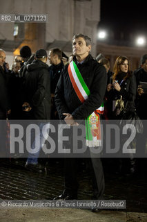 Vatican City, Italy - March 13 2013. Cardinal Jorge Mario Bergoglio, archbishop of Buenos Aires, elected as Pope Francesco.in the picture: Gianni Alemanno Major of the city of Rome.  ©Riccardo Musacchio & Flavio Ianniello/Rosebud2