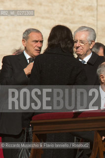Città del Vaticano Mar 19 2013.Cerimonia di Intronizzazione di Papa Francesco..Nella foto: da sin, Pietro Grasso, Mario Monti . ©Riccardo Musacchio & Flavio Ianniello/Rosebud2