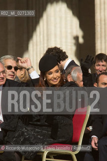 Città del Vaticano Mar 19 2013.Cerimonia di Intronizzazione di Papa Francesco..Nella foto: la Preseidente Argentina Cristina Kirchner. ©Riccardo Musacchio & Flavio Ianniello/Rosebud2