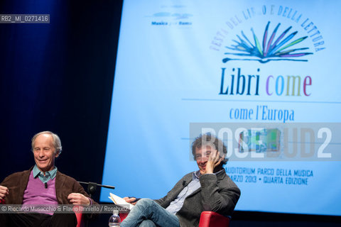 Roma, Auditorium Parco della Musica 16 03 2013.Libri Come, Festa del Libro e della Lettura..Nella foto: Richard Ford intervistato da Sandro Veronesi. ©Riccardo Musacchio & Flavio Ianniello/Rosebud2