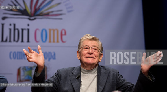 Roma, Auditorium Parco della Musica 17 03 2013.Libri Come, Festa del Libro e della Lettura..Nella foto: Ermanno Olmi intervistato da Marino Sinibaldi. ©Riccardo Musacchio & Flavio Ianniello/Rosebud2