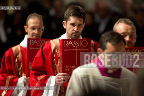 Città del vaticano, Basilica di San Pietro 29 03 2013.Messa del Venerdi Santo, Celebrazione della passione del Signore presieduta dal Sua Santità Papa Francesco. ©Riccardo Musacchio & Flavio Ianniello/Rosebud2