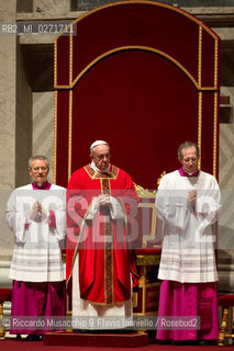 Città del vaticano, Basilica di San Pietro 29 03 2013.Messa del Venerdi Santo, Celebrazione della passione del Signore presieduta dal Sua Santità Papa Francesco. ©Riccardo Musacchio & Flavio Ianniello/Rosebud2