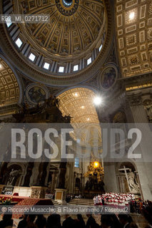 Città del vaticano, Basilica di San Pietro 29 03 2013.Messa del Venerdi Santo, Celebrazione della passione del Signore presieduta dal Sua Santità Papa Francesco. ©Riccardo Musacchio & Flavio Ianniello/Rosebud2