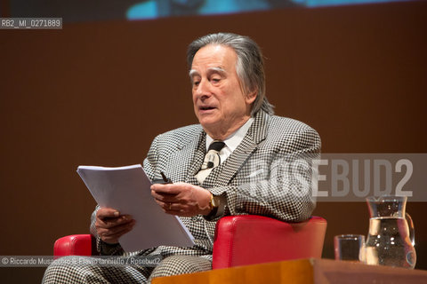 Rome, Auditorium Music Park Apr 07 2013.Paolo Portoghesi, Italian architect, theorist, historian and professor of architecture at the University La Sapienza in Rome.  Arts History, Borromini.. ©Riccardo Musacchio & Flavio Ianniello/Rosebud2