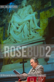 Rome, Auditorium Music Park Apr 07 2013.Paolo Portoghesi, Italian architect, theorist, historian and professor of architecture at the University La Sapienza in Rome.  Arts History, Borromini.. ©Riccardo Musacchio & Flavio Ianniello/Rosebud2
