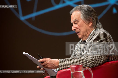 Rome, Auditorium Music Park Apr 07 2013.Paolo Portoghesi, Italian architect, theorist, historian and professor of architecture at the University La Sapienza in Rome.  Arts History, Borromini.. ©Riccardo Musacchio & Flavio Ianniello/Rosebud2