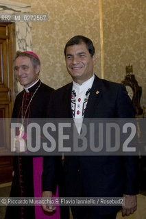 Città del Vaticano, Palazzo Apostolico 19 04 213.Sua Santità Papa Francesco  riceve in udienza il Presidente dellEcuador, Rafael Correa.. ©Riccardo Musacchio & Flavio Ianniello/Rosebud2