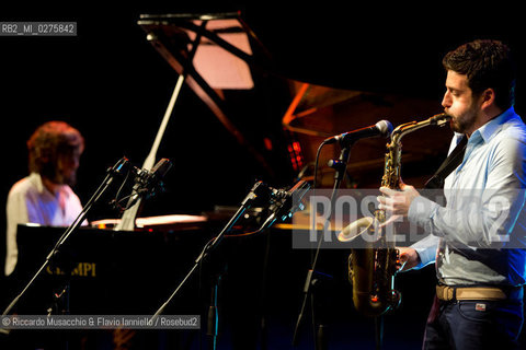 Rome, Auditorium Music Park May 16 2013.Saxophone Festival “Travel Dialogues”.Francesco Cafiso sax.Dino Rubino piano. ©Riccardo Musacchio & Flavio Ianniello/Rosebud2