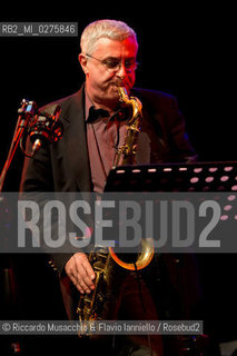 Rome, Auditorium Music Park May 16 2013.Saxophone Festival.Maurizio Giammarco Quartet featuring Battista Lena.Maurizio Giammarco sax.Battista Lena guitar.Luca Bulgarelli bass.Marcello di Leonardo drums. ©Riccardo Musacchio & Flavio Ianniello/Rosebud2
