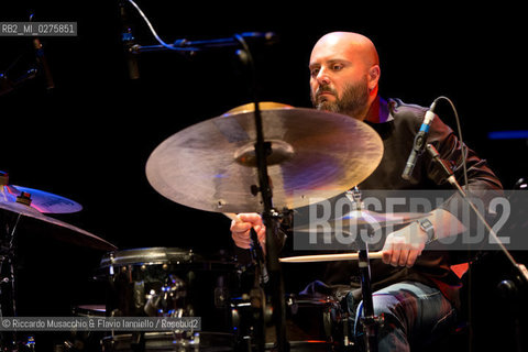 Rome, Auditorium Music Park May 16 2013.Saxophone Festival.Maurizio Giammarco Quartet featuring Battista Lena.Maurizio Giammarco sax.Battista Lena guitar.Luca Bulgarelli bass.Marcello di Leonardo drums. ©Riccardo Musacchio & Flavio Ianniello/Rosebud2