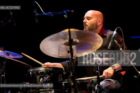 Rome, Auditorium Music Park May 16 2013.Saxophone Festival.Maurizio Giammarco Quartet featuring Battista Lena.Maurizio Giammarco sax.Battista Lena guitar.Luca Bulgarelli bass.Marcello di Leonardo drums. ©Riccardo Musacchio & Flavio Ianniello/Rosebud2