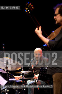 Rome, Auditorium Music Park May 16 2013.Saxophone Festival.Maurizio Giammarco Quartet featuring Battista Lena.Maurizio Giammarco sax.Battista Lena guitar.Luca Bulgarelli bass.Marcello di Leonardo drums. ©Riccardo Musacchio & Flavio Ianniello/Rosebud2