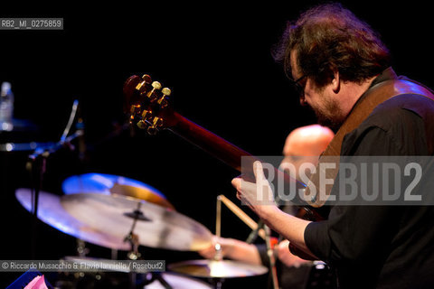 Rome, Auditorium Music Park May 16 2013.Saxophone Festival.Maurizio Giammarco Quartet featuring Battista Lena.Maurizio Giammarco sax.Battista Lena guitar.Luca Bulgarelli bass.Marcello di Leonardo drums. ©Riccardo Musacchio & Flavio Ianniello/Rosebud2