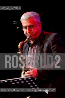 Rome, Auditorium Music Park May 16 2013.Saxophone Festival.Maurizio Giammarco Quartet featuring Battista Lena.Maurizio Giammarco sax.Battista Lena guitar.Luca Bulgarelli bass.Marcello di Leonardo drums. ©Riccardo Musacchio & Flavio Ianniello/Rosebud2