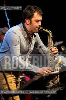 Roma, Auditorium Parco della Musica 17 05 2013.Festival del sassofono “From the Heel”.Puglia Jazz Factory.Partipilo, Casarano, Signorile, Bardoscia, Accardi.Gaetano Partipilo sax alto e soprano.Raffaele Casarano sax alto e soprano.Mirko Signorile pianoforte.Marco Bardoscia contrabbasso.Fabio Accardi batteria. ©Riccardo Musacchio & Flavio Ianniello/Rosebud2
