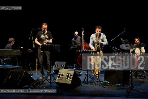 Roma, Auditorium Parco della Musica 17 05 2013.Festival del sassofono “From the Heel”.Puglia Jazz Factory.Partipilo, Casarano, Signorile, Bardoscia, Accardi.Gaetano Partipilo sax alto e soprano.Raffaele Casarano sax alto e soprano.Mirko Signorile pianoforte.Marco Bardoscia contrabbasso.Fabio Accardi batteria. ©Riccardo Musacchio & Flavio Ianniello/Rosebud2