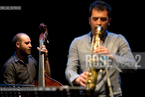 Roma, Auditorium Parco della Musica 17 05 2013.Festival del sassofono “From the Heel”.Puglia Jazz Factory.Partipilo, Casarano, Signorile, Bardoscia, Accardi.Gaetano Partipilo sax alto e soprano.Raffaele Casarano sax alto e soprano.Mirko Signorile pianoforte.Marco Bardoscia contrabbasso.Fabio Accardi batteria. ©Riccardo Musacchio & Flavio Ianniello/Rosebud2