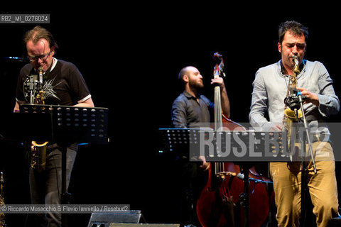 Roma, Auditorium Parco della Musica 17 05 2013.Festival del sassofono “From the Heel”.Puglia Jazz Factory.Partipilo, Casarano, Signorile, Bardoscia, Accardi.Gaetano Partipilo sax alto e soprano.Raffaele Casarano sax alto e soprano.Mirko Signorile pianoforte.Marco Bardoscia contrabbasso.Fabio Accardi batteria. ©Riccardo Musacchio & Flavio Ianniello/Rosebud2