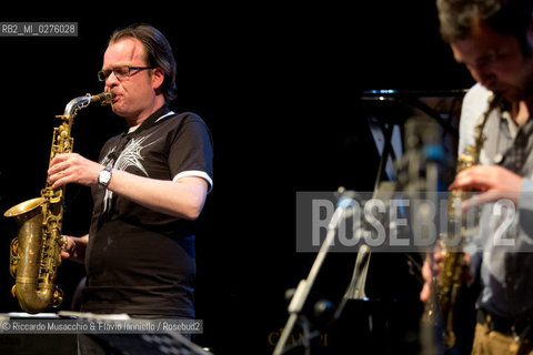 Roma, Auditorium Parco della Musica 17 05 2013.Festival del sassofono “From the Heel”.Puglia Jazz Factory.Partipilo, Casarano, Signorile, Bardoscia, Accardi.Gaetano Partipilo sax alto e soprano.Raffaele Casarano sax alto e soprano.Mirko Signorile pianoforte.Marco Bardoscia contrabbasso.Fabio Accardi batteria. ©Riccardo Musacchio & Flavio Ianniello/Rosebud2