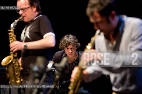 Roma, Auditorium Parco della Musica 17 05 2013.Festival del sassofono “From the Heel”.Puglia Jazz Factory.Partipilo, Casarano, Signorile, Bardoscia, Accardi.Gaetano Partipilo sax alto e soprano.Raffaele Casarano sax alto e soprano.Mirko Signorile pianoforte.Marco Bardoscia contrabbasso.Fabio Accardi batteria. ©Riccardo Musacchio & Flavio Ianniello/Rosebud2