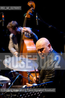 Roma, Auditorium Parco della Musica 17 05 2013.Festival del sassofono Roberto Gatto.special guest .Max Ionata, Francesco Bearzatti, Luca Fattorini.Roberto Gatto batteria.Max Ionata sassofono.Francesco Bearzatti sassofono.Luca Fattorini basso. ©Riccardo Musacchio & Flavio Ianniello/Rosebud2