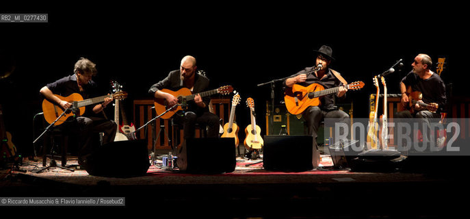 Roma, Auditorium Parco della Musica 24 03 2013.Alessandro Mannarino Corde: concerto per sole chitarre, con.Fausto Mesolella chitarra.Tony Canto chitarra.Alessandro Chimienti chitarra. ©Riccardo Musacchio & Flavio Ianniello/Rosebud2