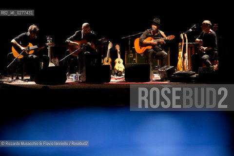 Roma, Auditorium Parco della Musica 24 03 2013.Alessandro Mannarino Corde: concerto per sole chitarre, con.Fausto Mesolella chitarra.Tony Canto chitarra.Alessandro Chimienti chitarra. ©Riccardo Musacchio & Flavio Ianniello/Rosebud2