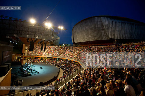 Rome, Auditorium Music Park  Jun 29 2013.Luglio suona bene 2013 .Goran Bregovic La Notte della Taranta .Wedding and Funeral Band, Orchestra de La Notte della Taranta .Enza Pagliara voce and Alessia Tondo voice.. ©Riccardo Musacchio & Flavio Ianniello/Rosebud2
