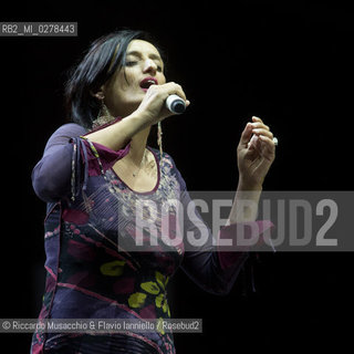 Rome, Auditorium Music Park  Jun 29 2013.Luglio suona bene 2013 .Goran Bregovic La Notte della Taranta .Wedding and Funeral Band, Orchestra de La Notte della Taranta .Enza Pagliara voce and Alessia Tondo voice.. ©Riccardo Musacchio & Flavio Ianniello/Rosebud2