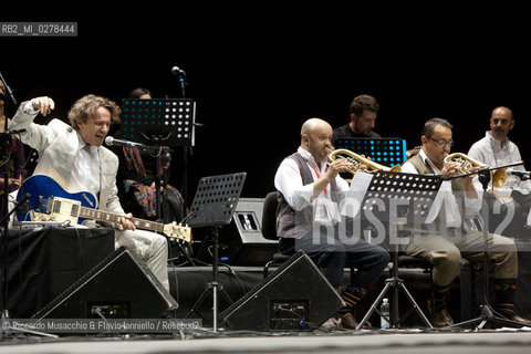 Rome, Auditorium Music Park  Jun 29 2013.Luglio suona bene 2013 .Goran Bregovic La Notte della Taranta .Wedding and Funeral Band, Orchestra de La Notte della Taranta .Enza Pagliara voce and Alessia Tondo voice.. ©Riccardo Musacchio & Flavio Ianniello/Rosebud2