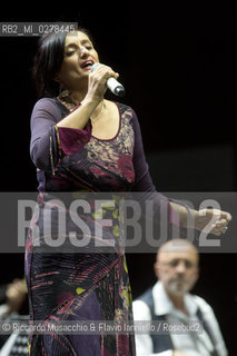 Rome, Auditorium Music Park  Jun 29 2013.Luglio suona bene 2013 .Goran Bregovic La Notte della Taranta .Wedding and Funeral Band, Orchestra de La Notte della Taranta .Enza Pagliara voce and Alessia Tondo voice.. ©Riccardo Musacchio & Flavio Ianniello/Rosebud2