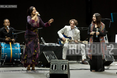 Rome, Auditorium Music Park  Jun 29 2013.Luglio suona bene 2013 .Goran Bregovic La Notte della Taranta .Wedding and Funeral Band, Orchestra de La Notte della Taranta .Enza Pagliara voce and Alessia Tondo voice.. ©Riccardo Musacchio & Flavio Ianniello/Rosebud2