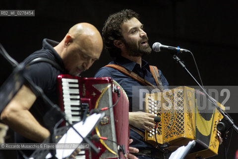 Rome, Auditorium Music Park  Jun 29 2013.Luglio suona bene 2013 .Goran Bregovic La Notte della Taranta .Wedding and Funeral Band, Orchestra de La Notte della Taranta .Enza Pagliara voce and Alessia Tondo voice.. ©Riccardo Musacchio & Flavio Ianniello/Rosebud2