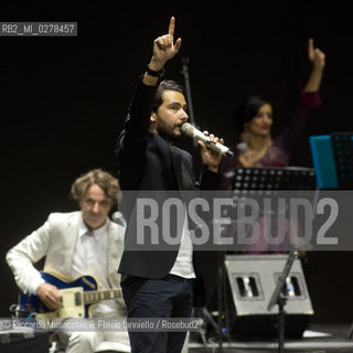 Rome, Auditorium Music Park  Jun 29 2013.Luglio suona bene 2013 .Goran Bregovic La Notte della Taranta .Wedding and Funeral Band, Orchestra de La Notte della Taranta .Enza Pagliara voce and Alessia Tondo voice.. ©Riccardo Musacchio & Flavio Ianniello/Rosebud2