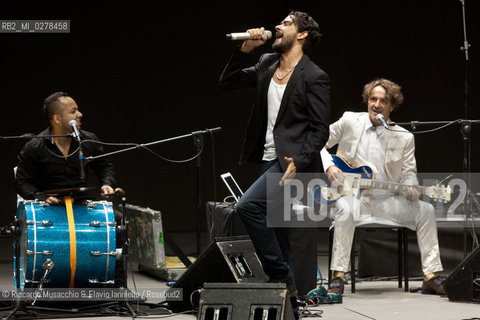 Rome, Auditorium Music Park  Jun 29 2013.Luglio suona bene 2013 .Goran Bregovic La Notte della Taranta .Wedding and Funeral Band, Orchestra de La Notte della Taranta .Enza Pagliara voce and Alessia Tondo voice.. ©Riccardo Musacchio & Flavio Ianniello/Rosebud2