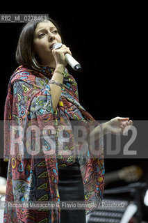 Rome, Auditorium Music Park  Jun 29 2013.Luglio suona bene 2013 .Goran Bregovic La Notte della Taranta .Wedding and Funeral Band, Orchestra de La Notte della Taranta .Enza Pagliara voce and Alessia Tondo voice.. ©Riccardo Musacchio & Flavio Ianniello/Rosebud2