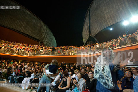 Rome, Auditorium Music Park  Jun 29 2013.Luglio suona bene 2013 .Goran Bregovic La Notte della Taranta .Wedding and Funeral Band, Orchestra de La Notte della Taranta .Enza Pagliara voce and Alessia Tondo voice.. ©Riccardo Musacchio & Flavio Ianniello/Rosebud2