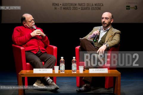 Roma, Auditorium Parco della Musica 17 03 2013.Libri come. Festa del Libro e della Lettura .Premi Strega si incontrano: .Alessandro Piperno e Walter Siti vincitori del Premio Strega 2012 e 2013 si incontrano in un dialogo che anticipa di 4 mesi prima la vittoria di Walter Siti del 2013. ©Riccardo Musacchio & Flavio Ianniello/Rosebud2
